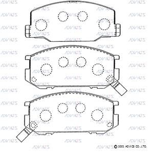 Комплект тормозных колодок, дисковый тормоз ADVICS SN825P для LOTUS EXCEL