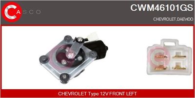 Двигатель стеклоочистителя CASCO CWM46101GS для CHEVROLET SPARK