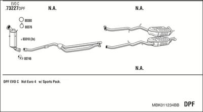 Układ wydechowy WALKER MBK011234BB