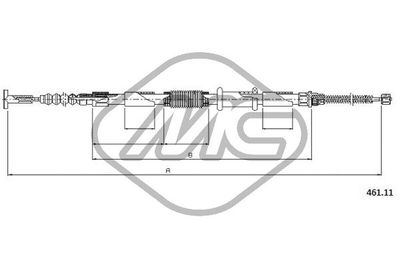 Тросик, cтояночный тормоз Metalcaucho 81314 для FIAT MAREA