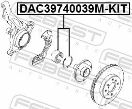 Комплект подшипника ступицы колеса DAC39740039M-KIT