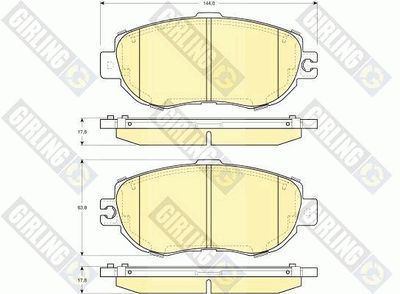 GIRLING 6112419 Тормозные колодки и сигнализаторы  для LEXUS LS (_F1_) 400 (UCF10)