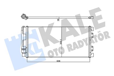 Конденсатор, кондиционер KALE OTO RADYATÖR 343195 для LAND ROVER FREELANDER