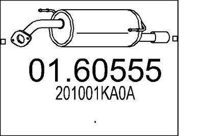 MTS 01.60555 Глушитель выхлопных газов  для NISSAN JUKE (Ниссан Жуkе)