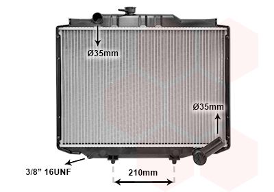 Радиатор, охлаждение двигателя VAN WEZEL 32002062 для HYUNDAI H-1