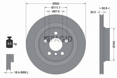 Tarcza hamulcowa PAGID 55745NC