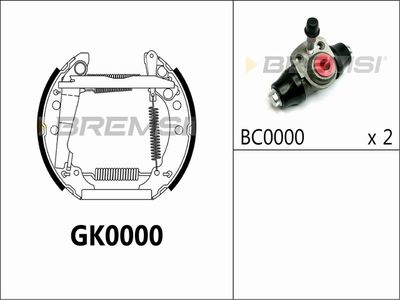 Комплект тормозных колодок BREMSI GK0000 для VW SCIROCCO