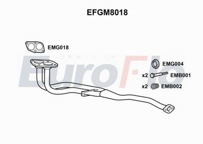 EuroFlo Exhaust Pipe EFGM8018