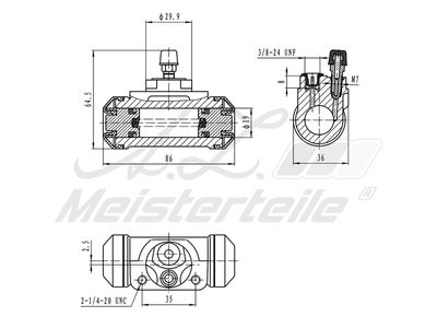 спирачно цилиндърче на колелото A.Z. Meisterteile AZMT-44-111-1112