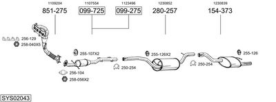 Изпускателна система BOSAL SYS02043