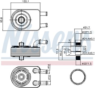 RADIATOR ULEI ULEI MOTOR NISSENS 91111 5