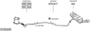 Изпускателна система BOSAL SYS00299
