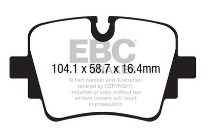 Комплект тормозных колодок, дисковый тормоз EBC Brakes DP42190R для JAGUAR XJ