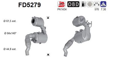 FILTRU FUNINGINE/PARTICULE SIST.DE ESAPAMENT