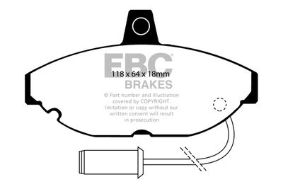 Комплект тормозных колодок, дисковый тормоз EBC Brakes DP467 для AUSTIN MONTEGO