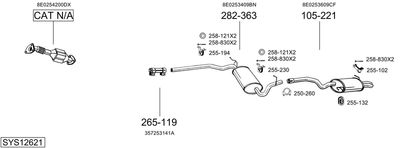 SISTEM DE ESAPAMENT BOSAL SYS12621