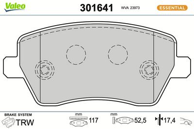 BREMSBELAGSATZ SCHEIBENBREMSE