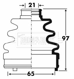 Bellow, drive shaft Borg & Beck BCB2859