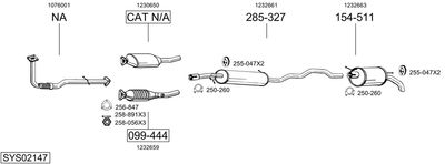 SISTEM DE ESAPAMENT BOSAL SYS02147