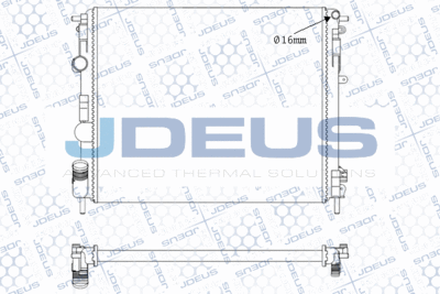 JDEUS M-0230660 Радиатор охлаждения двигателя  для DACIA SOLENZA (Дача Соленза)