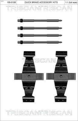 Комплектующие, колодки дискового тормоза TRISCAN 8105 231625 для MERCEDES-BENZ GLA-CLASS