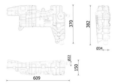 Expansion Tank, coolant CRT 250 000S