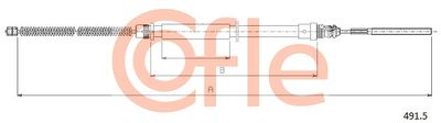 Тросик, cтояночный тормоз COFLE 92.491.5 для FIAT SCUDO