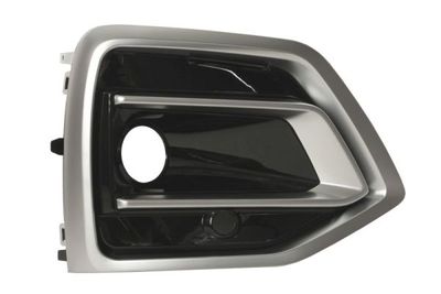 Voorbumper afdekking Voor Rechts (met mistlampgaten, glanzend/zilver/zwart) past: AUDI Q5 FYT 11.20-12.24