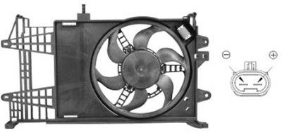 VAN WEZEL 1620751 Вентилятор системы охлаждения двигателя  для FIAT PUNTO (Фиат Пунто)