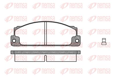 Комплект тормозных колодок, дисковый тормоз REMSA 0022.02 для FIAT 132