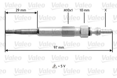 Свеча накаливания VALEO 345125 для VW EOS