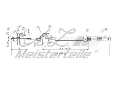 въжен механизъм, задействане на съединителя A.Z. Meisterteile AZMT-47-010-1290