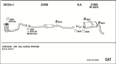 Układ wydechowy WALKER CIH16155B