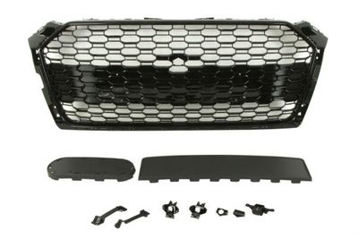 Voorgrille Voor ((EN) with no possibility of assembling the original mark, RS5 Type, glanzend/zwart) past: AUDI A5 F5 06.16-12.18