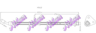 Тормозной шланг KAWE H5612 для HONDA S2000