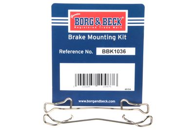 комплект принадлежности, дискови накладки BORG & BECK BBK1036