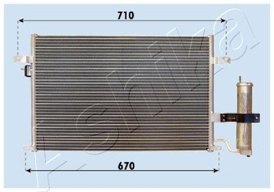 ASHIKA CND313014 Радиатор кондиционера  для CHEVROLET LACETTI (Шевроле Лакетти)