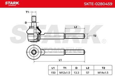 накрайник на напречна кормилна щанга STARK SKTE-0280459