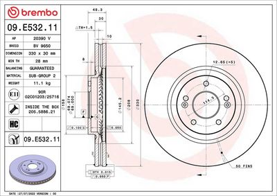 DISC FRANA BREMBO 09E53211 1