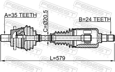 Drive Shaft 1614-211RH