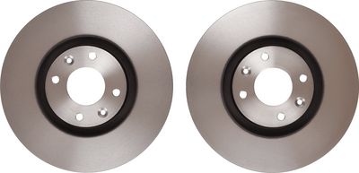 Brake disc Voor Links/Rechts past: ALFA ROMEO JUNIOR  CITROEN C4, C4 GRAND PICASSO I, C4 I, C4 III, C4 PICASSO I, C4 X  PEUGEOT 2008 II, 207, 208 II, 3008, 3008 I, 307 1.2-Electric 10.03-