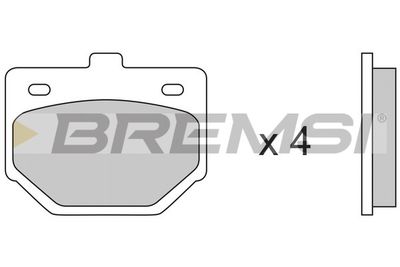 Комплект тормозных колодок, дисковый тормоз BREMSI BP2174 для DAIHATSU CHARADE