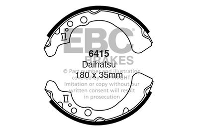 Комплект тормозных колодок EBC Brakes 6415 для DAIHATSU SPARCAR