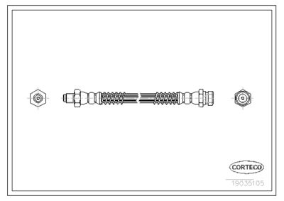 CORTECO 19035105 Тормозной шланг для MITSUBISHI SPACE WAGON (D0_V/W)