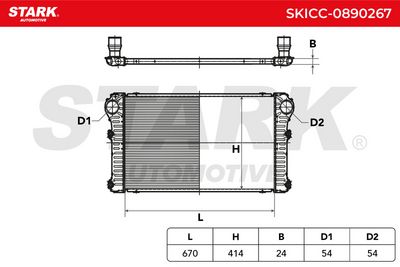 интеркулер (охладител за въздуха на турбината) STARK SKICC-0890267