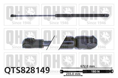 газов амортисьор, капак на двигателя QUINTON HAZELL QTS828149