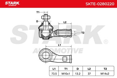 накрайник на напречна кормилна щанга STARK SKTE-0280220