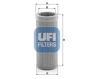 Luchtfilter 530x131x94 past: CASE IH 821 E  CLAAS 616, 617 ATZ, 656, 657, 696, 816, 826, 836  HITACHI LX120-3  JOHN DEERE 200 LC, 360DC, 360DG, 460DG, 4995, 540G II, 540G III, 548G II