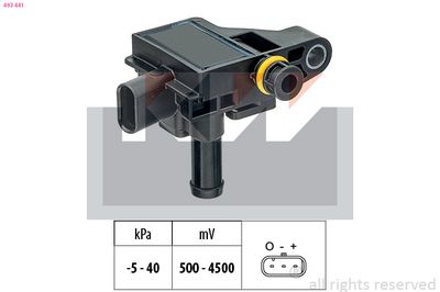 SENSOR ABGASDRUCK KW 493441