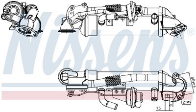 RADIATOR RECIRCULARE GAZE DE ESAPAMENT NISSENS 989476